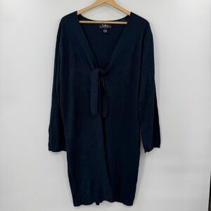 American Classics by Ann Bowen Silk Blend Open‎ Knit Cardigan Sweater size large